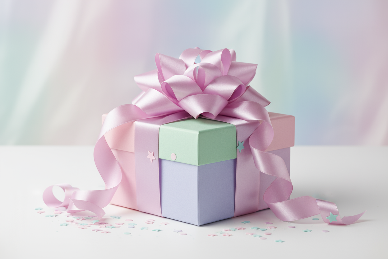 regalo de color pastel